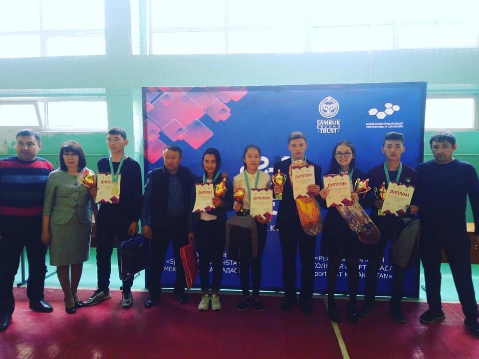 5 сәуір 2019 жылы өткен SportFest жарысында тоғызқұмалақ ұлттық ойынынан мектебіміздің 8 "Ә" сынып оқушысы Турсынәлі Ақерке || дәрежелі диплом,мадальм