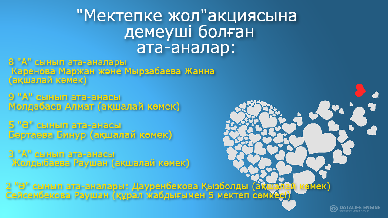 Алматы қаласы Түрксіб ауданы №84 ЖББМ "Мектепке жол" акциясы жалғасуда.