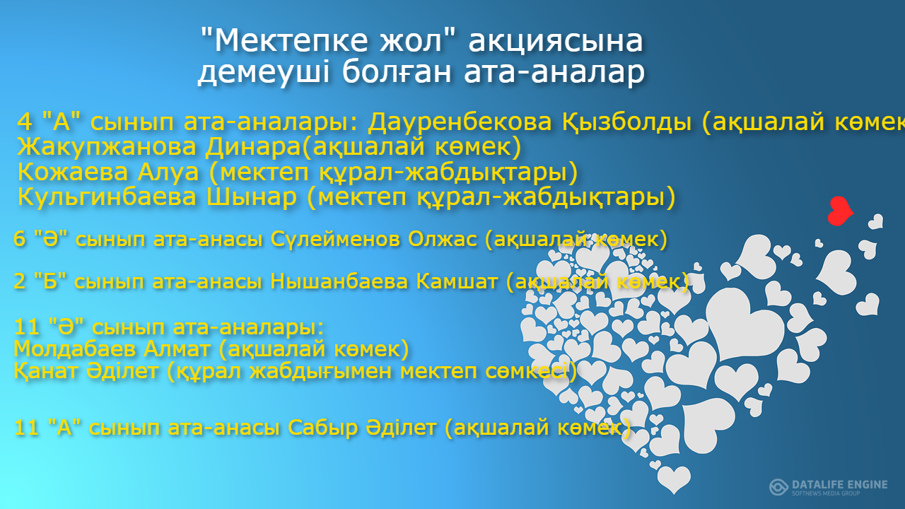 Алматы қаласы Түрксіб ауданы №84 ЖББМ "Мектепке жол" акциясы жалғасуда.