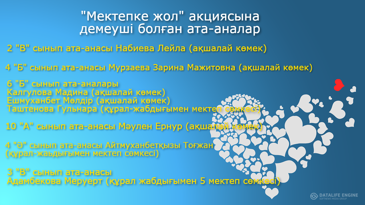 Алматы қаласы Түрксіб ауданы №84 ЖББМ "Мектепке жол" акциясы жалғасуда.