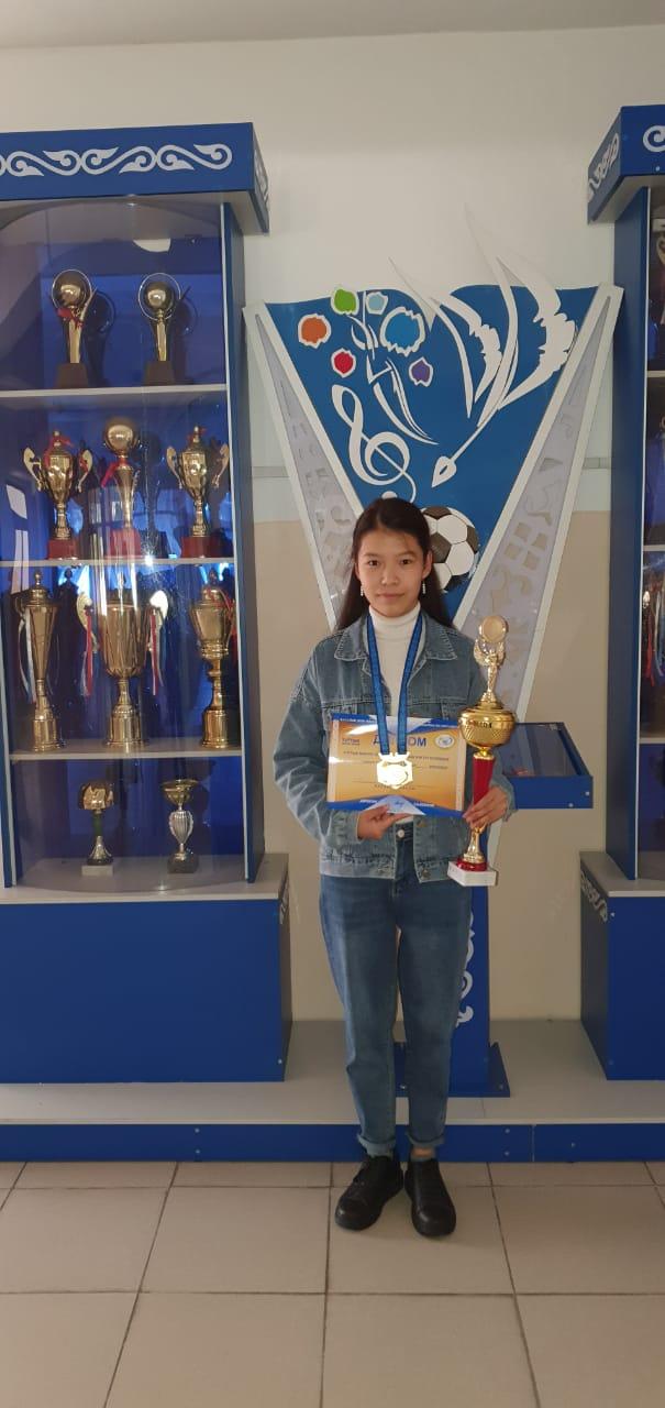 2019-2020 оқу жылында Алматы қаласы бойынша 9-10 сыныптар арасында Тоғызқұмалақ спорт түрінен 1 орын алған мектебіміздің мақтанышы