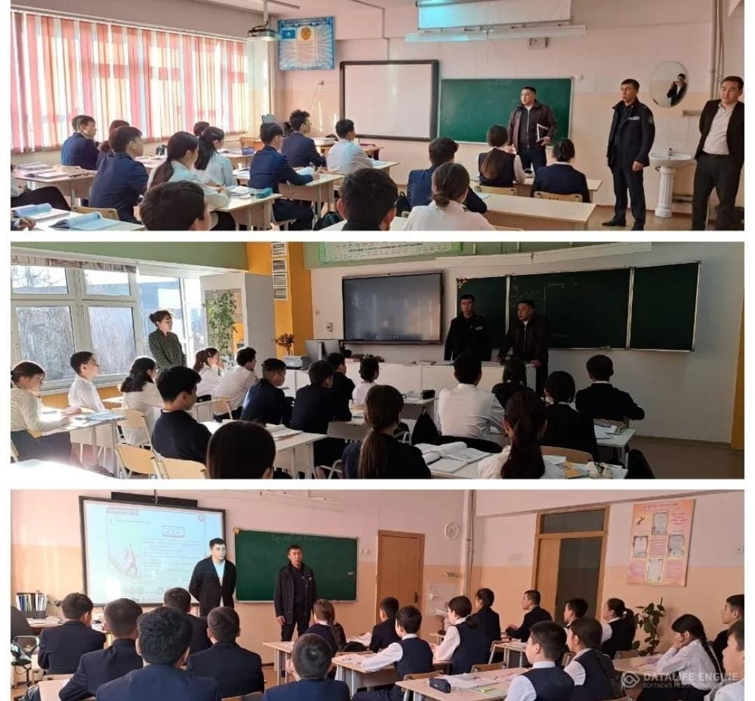 Қыркүйек айында мектеп инспекторы С.С.Төрегелді және ДТІЖО Д.Е.Мурзагалиев 8-11 сынып оқушыларына «Дін және оның жолдары» тақырыбында түсіндірме жұмыс