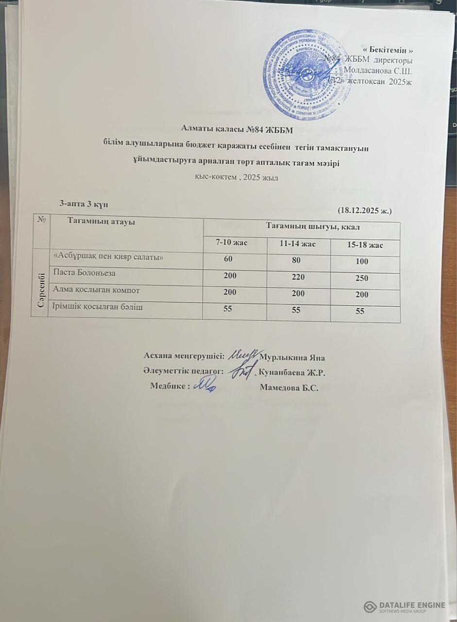 Ас мәзірі 17.12.2025 ж.